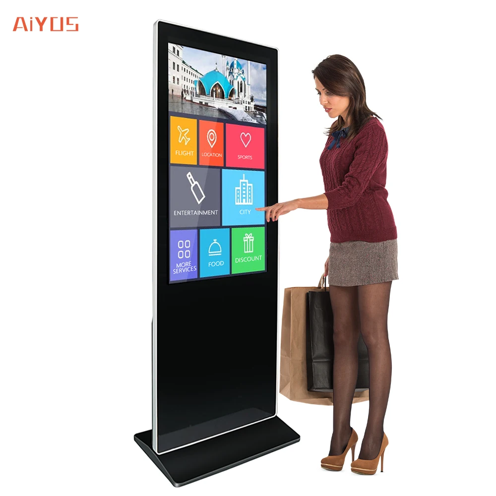 Floor standing 40, 42, 43 Inch wifi lcd advertising display screen