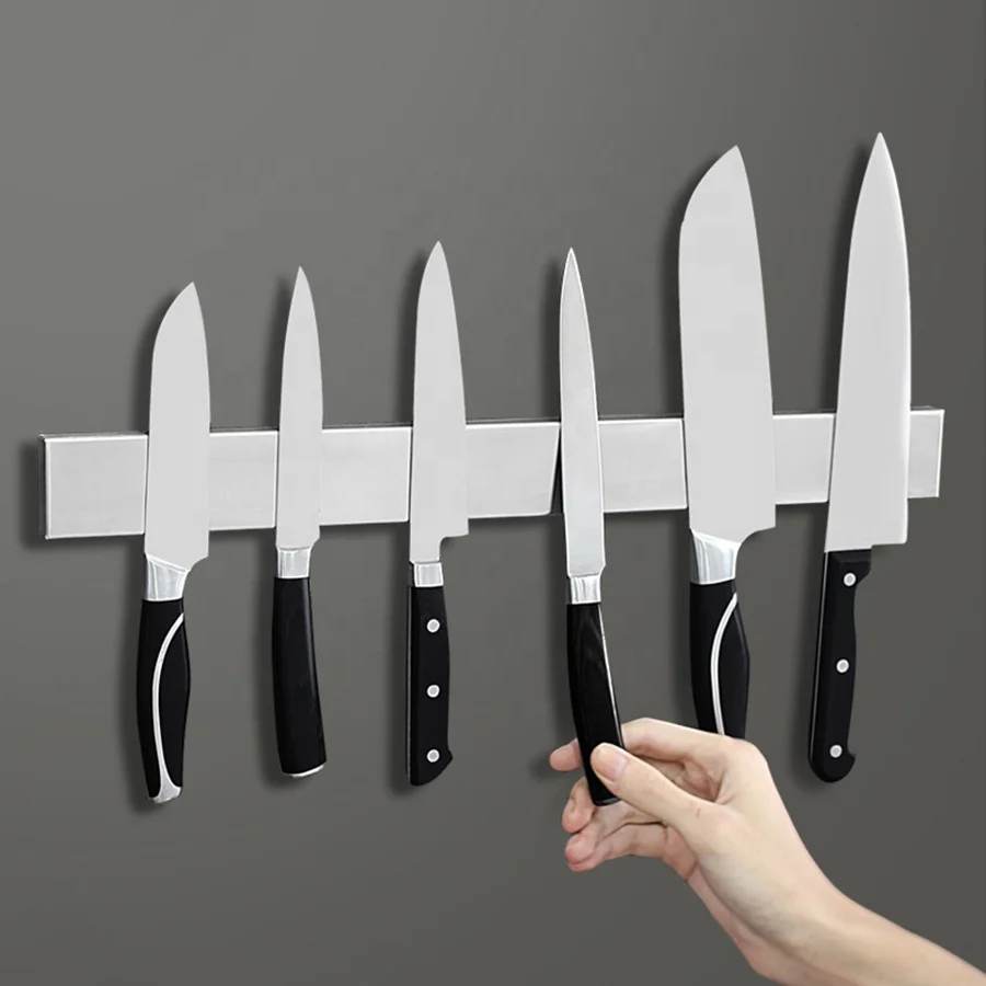 High quality stainless steel kitchen knife rack magnetic knife holder magnetic knife block holder