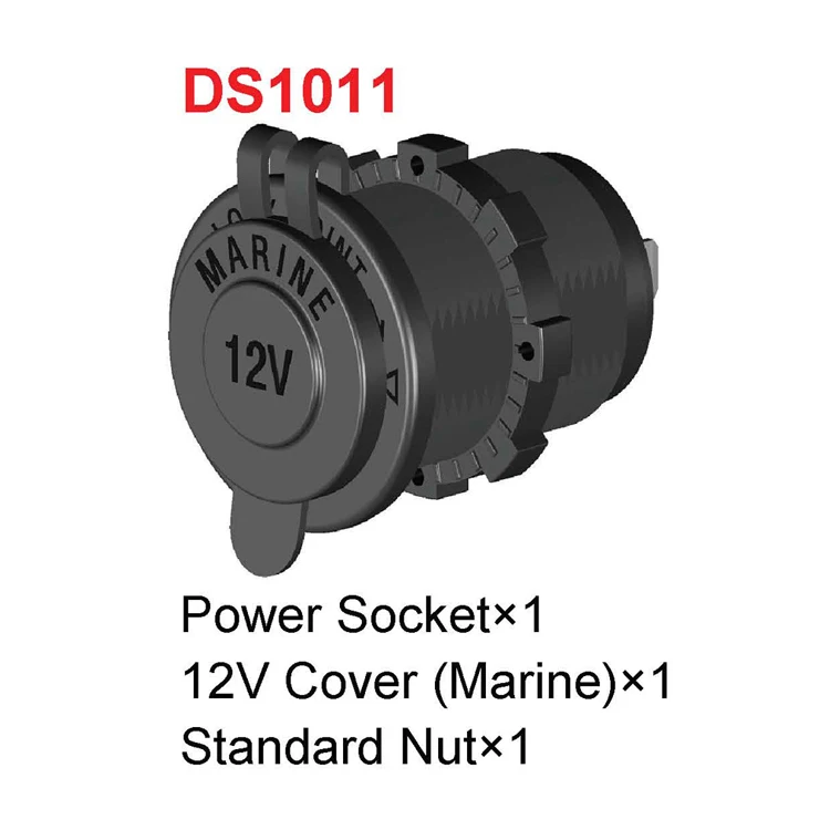 J302 Marine Cover DC12V Power Socket Panel For Marine Car Yacht DC Socket Waterproof Power Outlet Socket