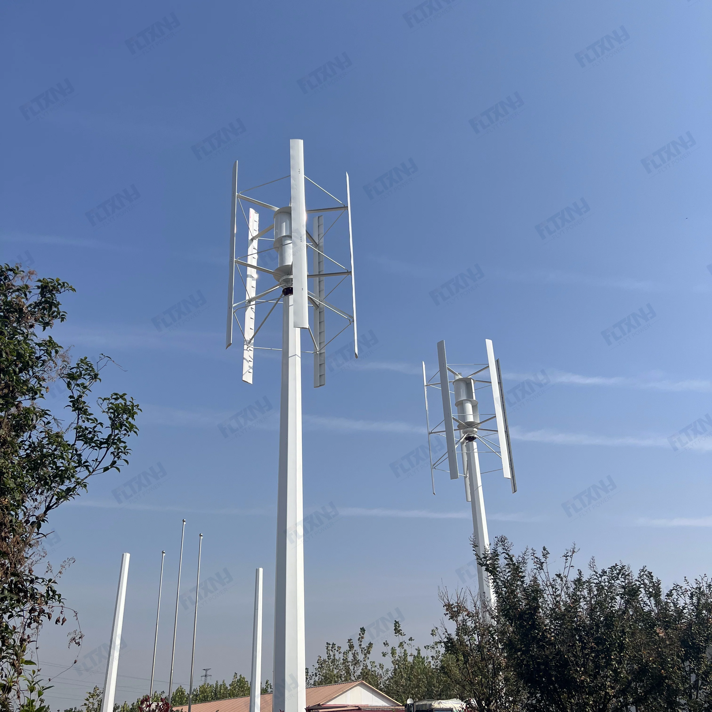 FLYT Power Vertical axis wind turbine  1kw 5kw 10kw 96V 120v 220v 380v magnetic levitation complete system for home