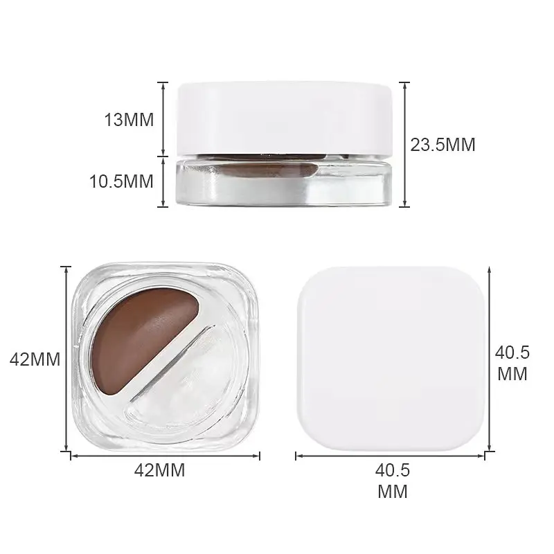 Private Label Long Lasting Waterproof Brows Gel Wax Enhancers Shaping Eye Brow Freeze Vegan 2 In 1Eye Liner Eyebrow Cream Gel