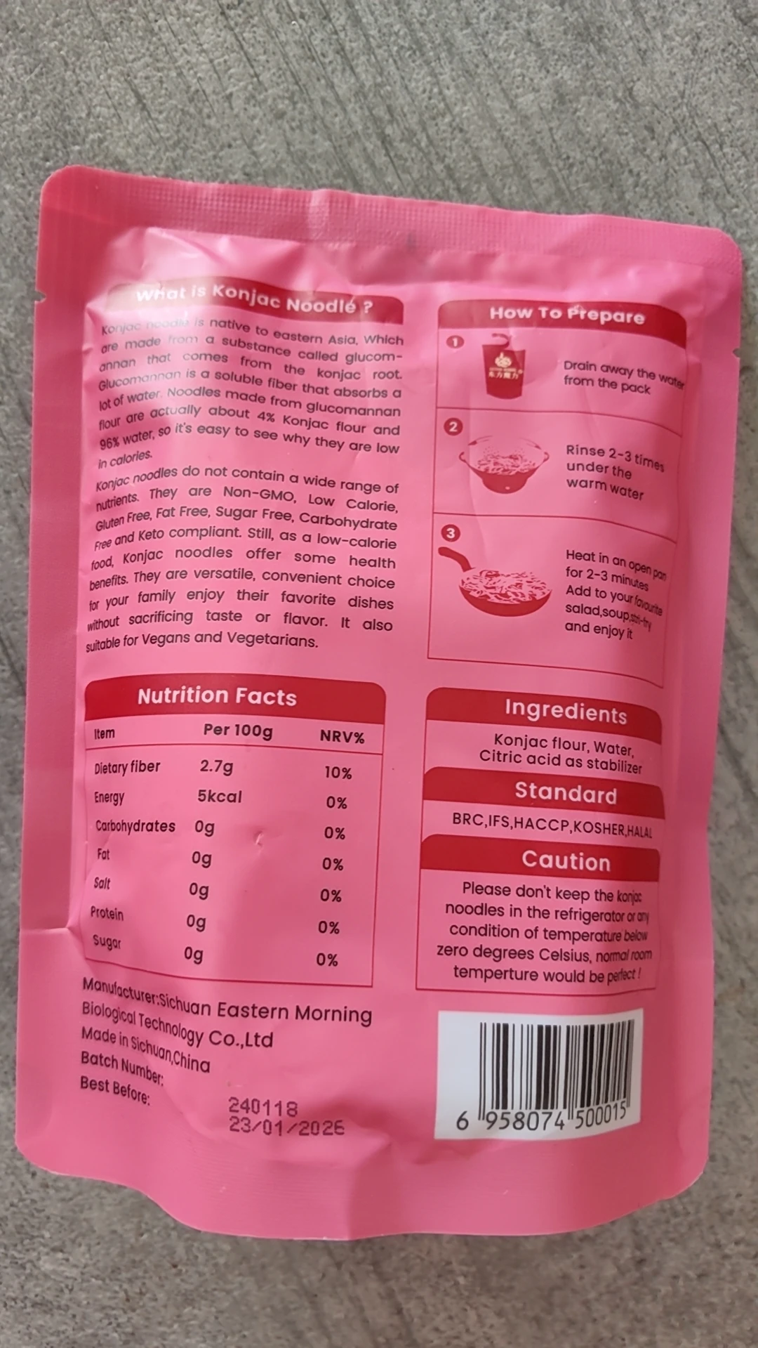 Factory Price konjac instant noodleinstant noodle konjackonjac instant noodle with soup