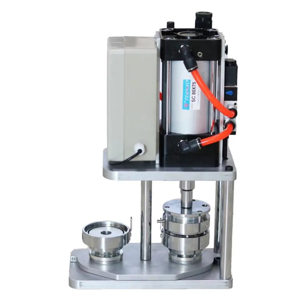 Semi Automatic Button Badge Machine Pneumatic Button Maker Machine Round Pin Button Making Press