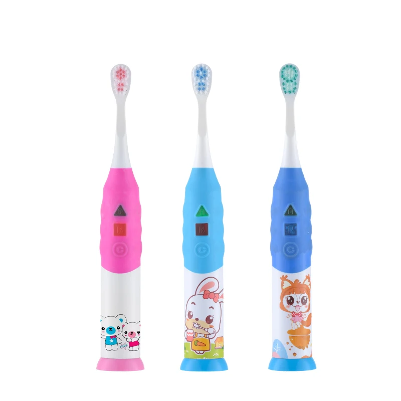 2022 free customized waterproof silicone baby children kids 360 rotary electric toothbrush