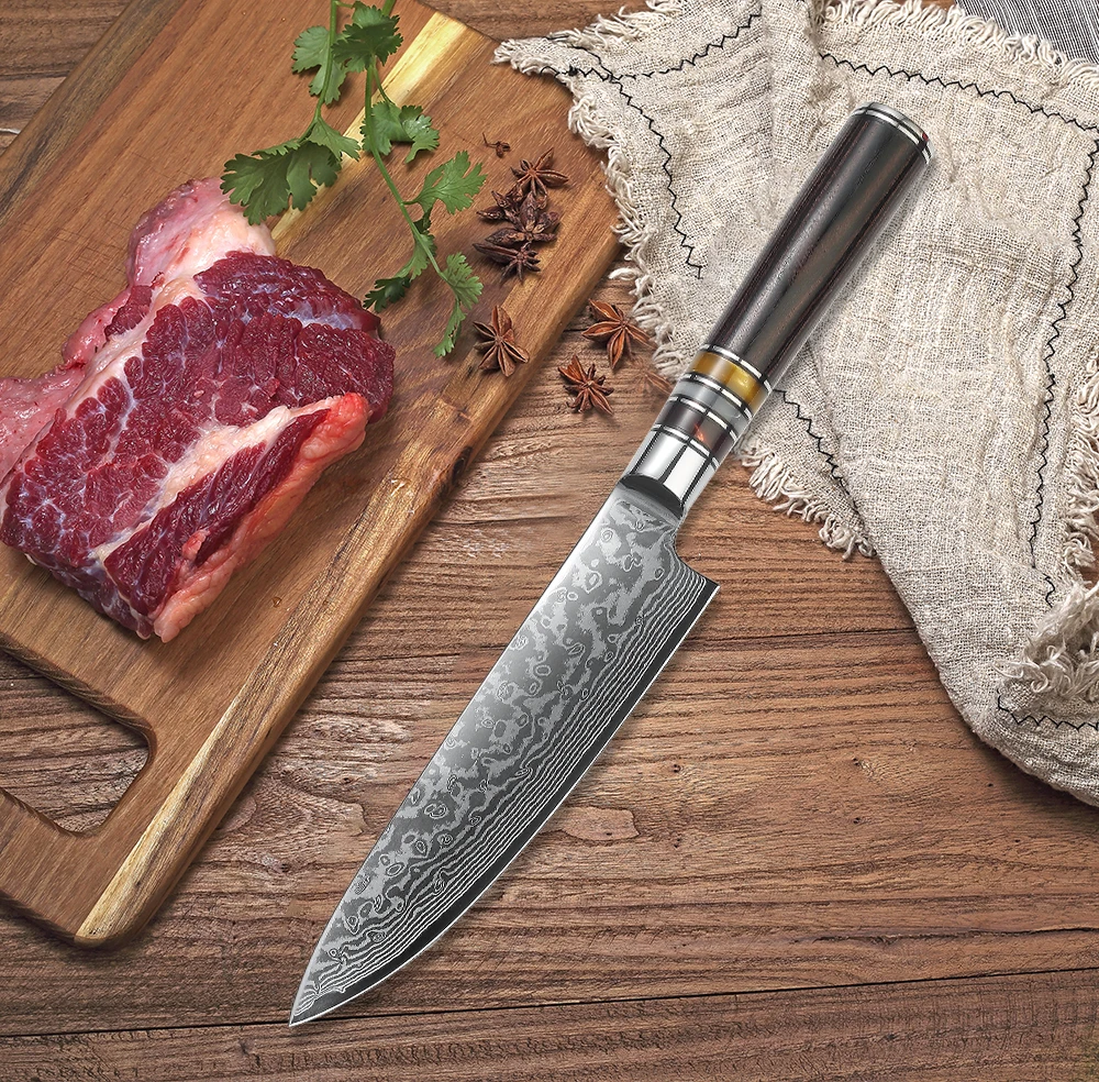 High Quality Japanese VG10 Damascus Kitchen Chef Knife Set