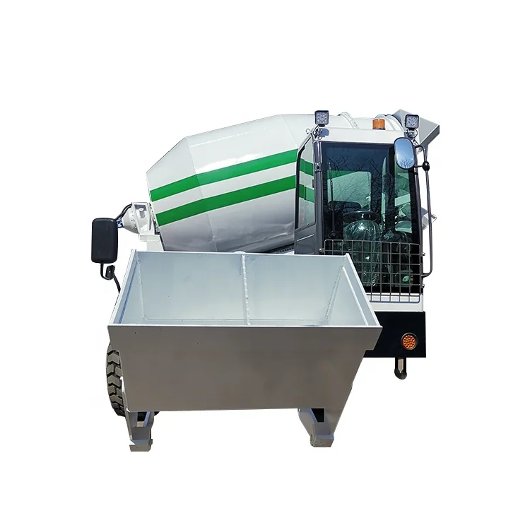 Self Loading Concrete Mixer 4m3 with Cab Rotating 180-270d and Air Conditioning (Electronic Sensors, Automatic weighing scale)