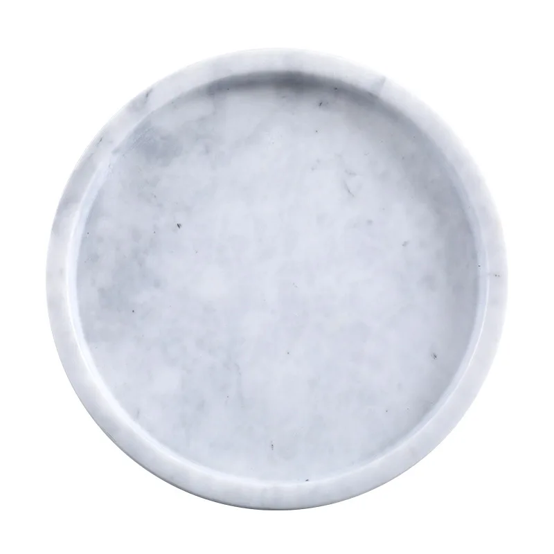 Wholesale high quality stone display plate roound square custom marble tray