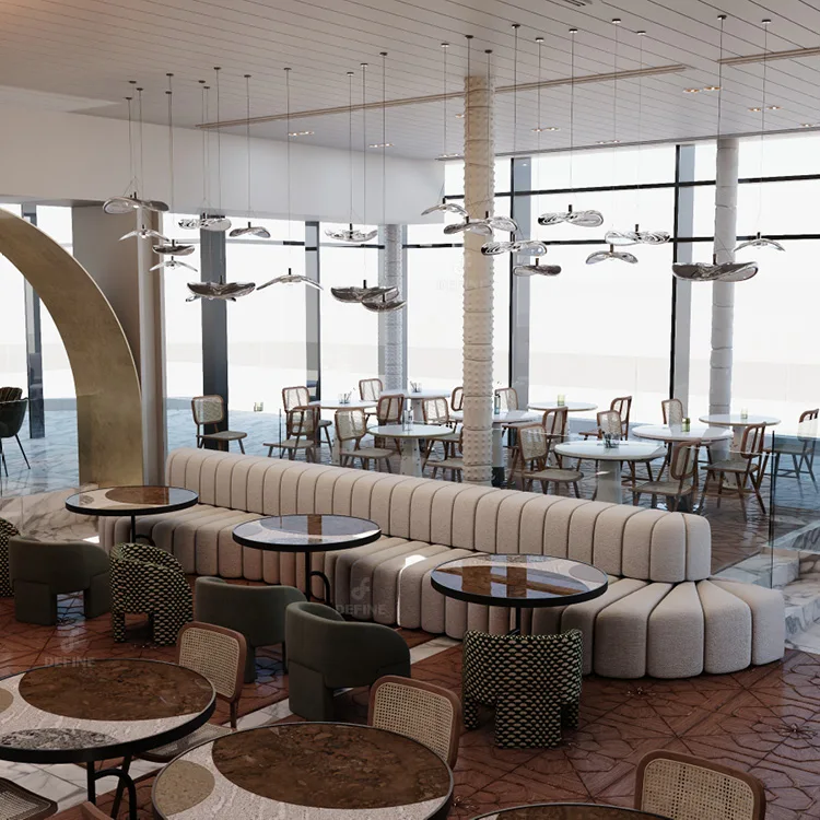 United Arab Emirates Project With 3D Rendering Luxury Design Commercial High End Full Custom Quality Hotel Restaurant Furniture