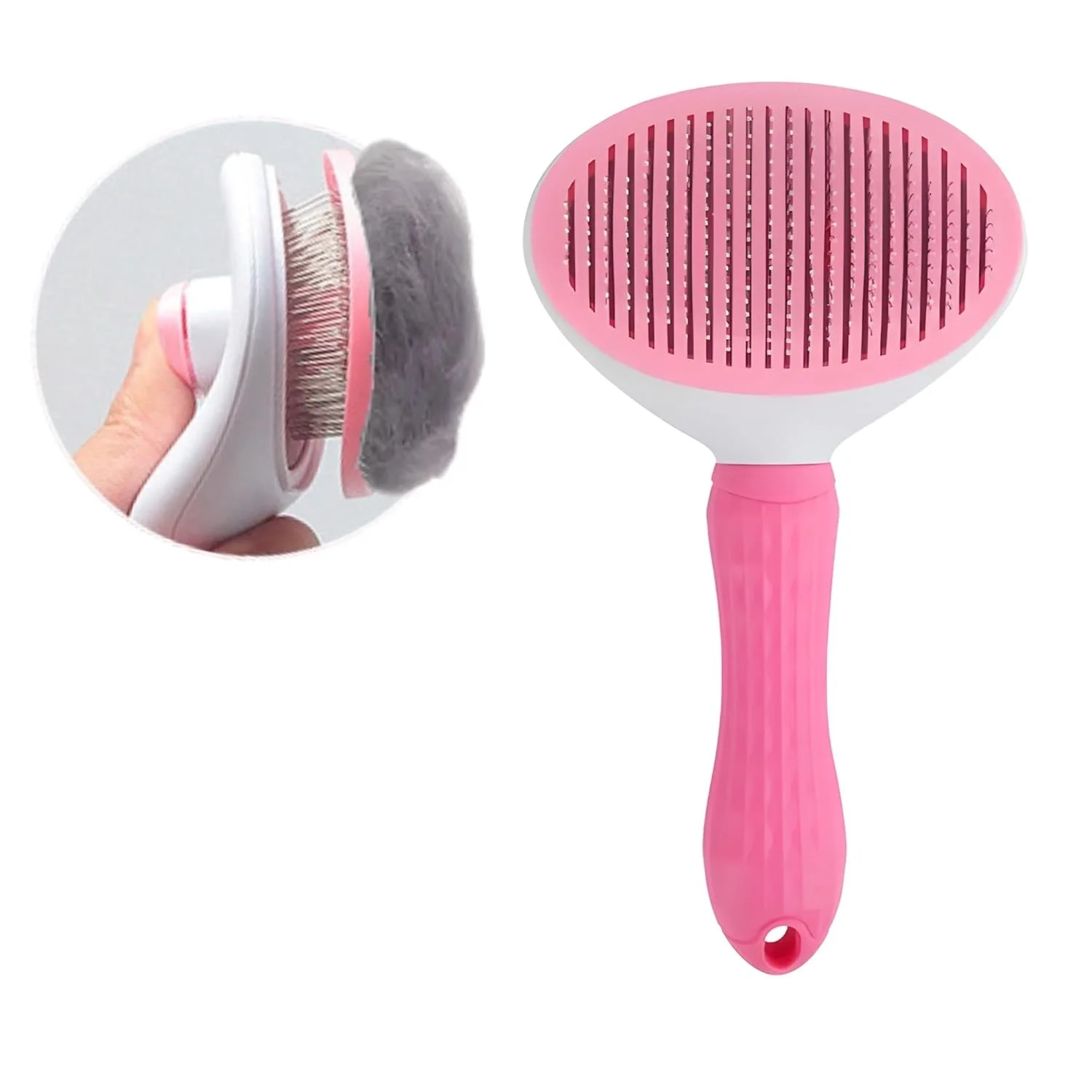 Juice Pet Cat Brush Remove Hair Pet Hair Removal Comb Non-slip Grooming Brush Stainless Steel Dog Combs Brushes Cat Accessories