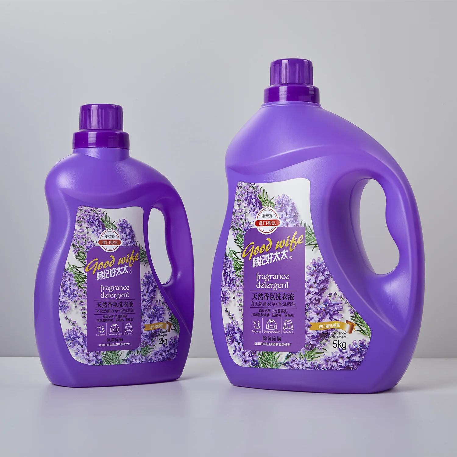 2L Disposable Natural Cherry Blossom Fragrance Laundry Detergent Scented Cleaners Apparel Wash Clothes Bathroom Bottle Packaged