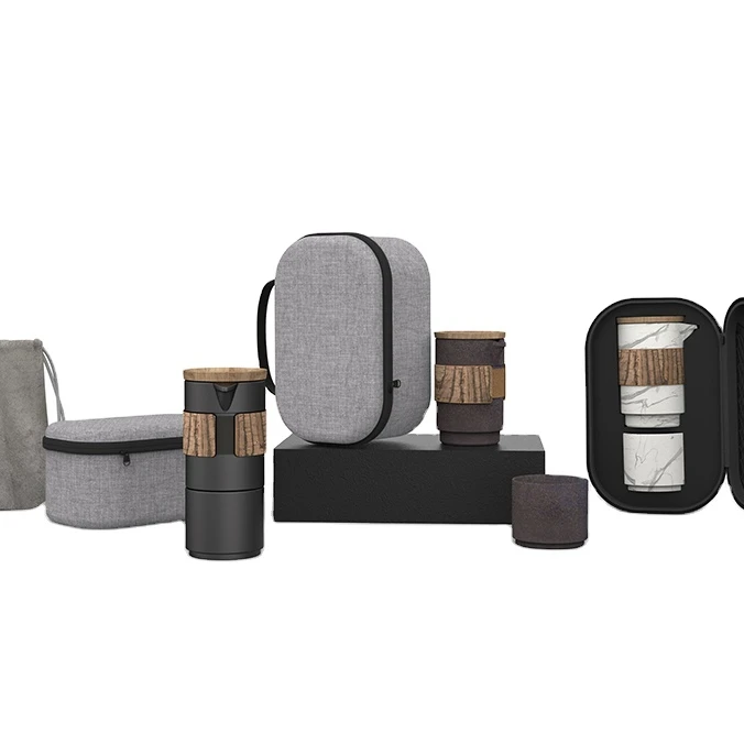 Chinese Travel Kung Fu Tea Set Ceramic Portable Tea Cup Package Bag