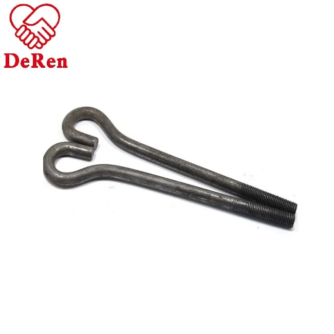 J type L type grade 8.8 10.9 12.9 foundation bolt hook bolt