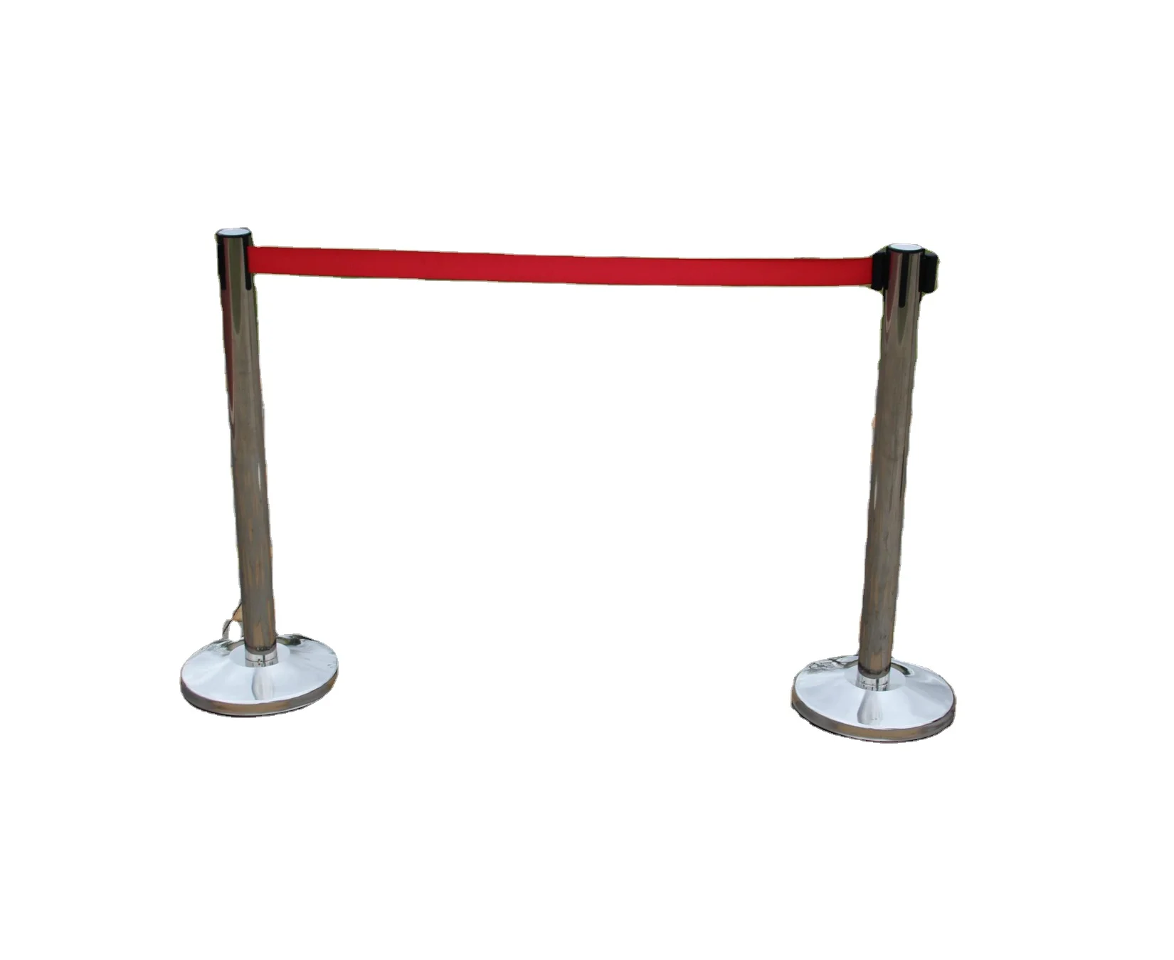 
Factory whole sales stanchion ipad display board kiosk crowed control with belt stanchion 