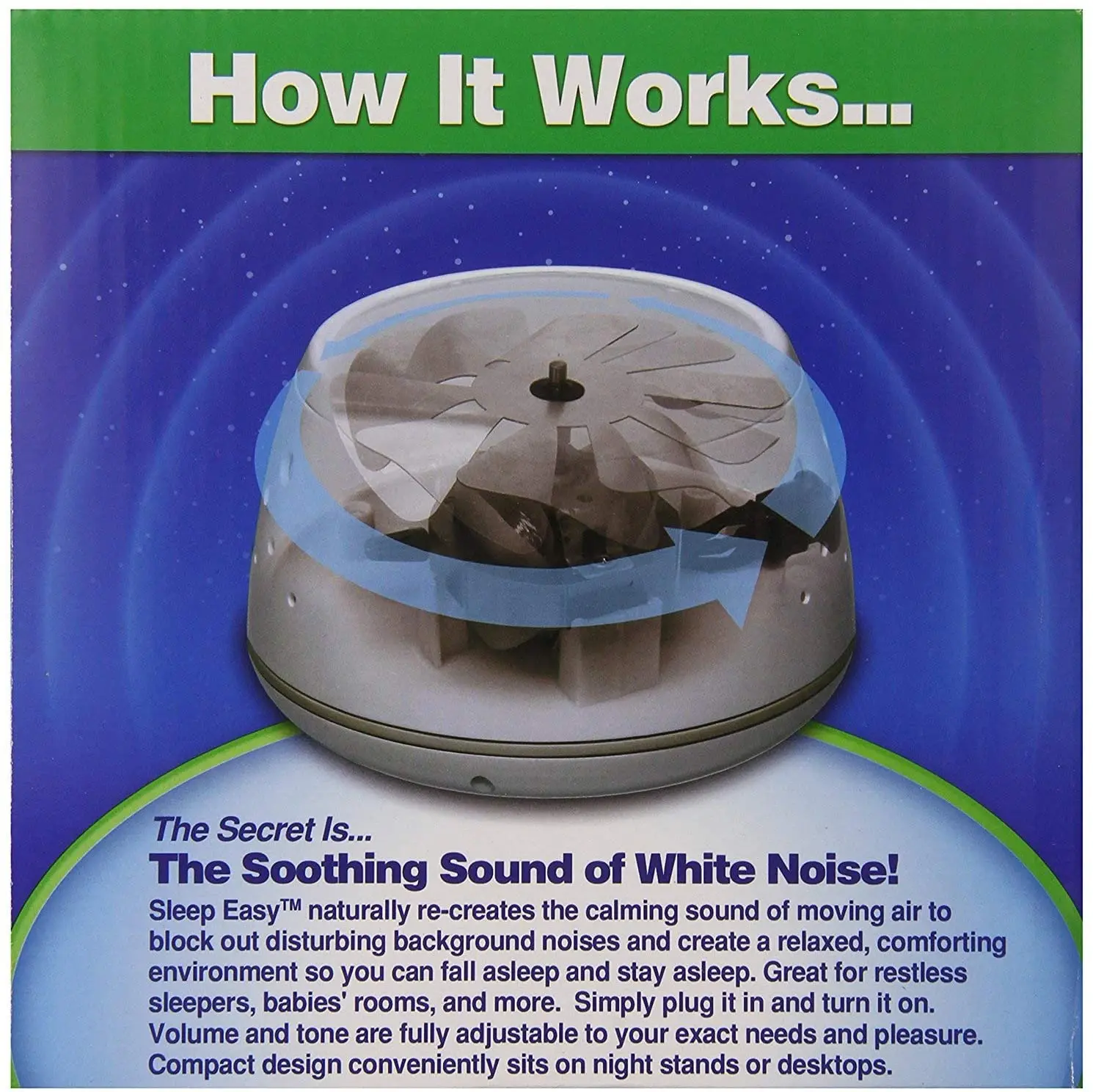 Sleep Easy Sound Conditioner White Noise Machine Natural Sound Machine will help you get a better night sleep
