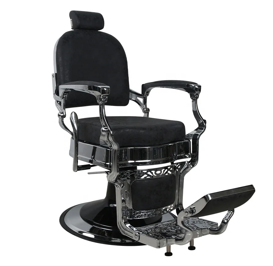 Hair Cutting Chair Black and Gold Hair Salon Chairs / Barber Chairs Set Furniture Heavy Duty Hydraulic Pump 3 Years Wood/metal