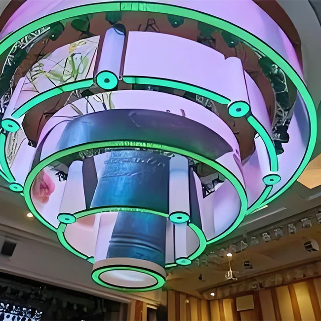 P4 Circle Flexible Display Led Video Screens Rollable Full Color Pixel Panel Soft Flexible Curved Led Display Screen panels