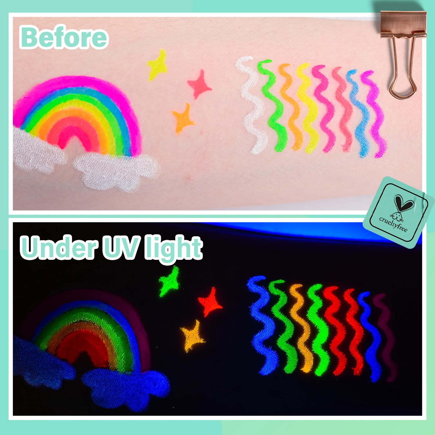 Wholesale Neon Glow Liquid Eyeliner Custom Logo Create your Own Face Paint Color Shift Waterproof Eyeliner Pen