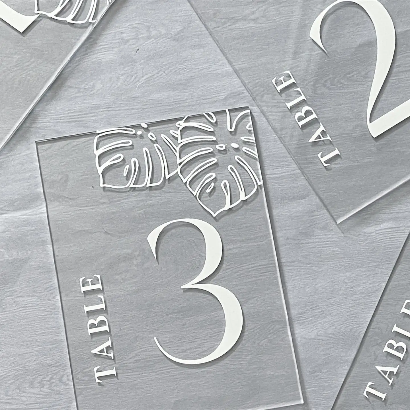 Clear Acrylic Blank Place Cards Laser Cut Sheet Place Plain Tiles Wedding Decoration For Table Numbers Guest Name