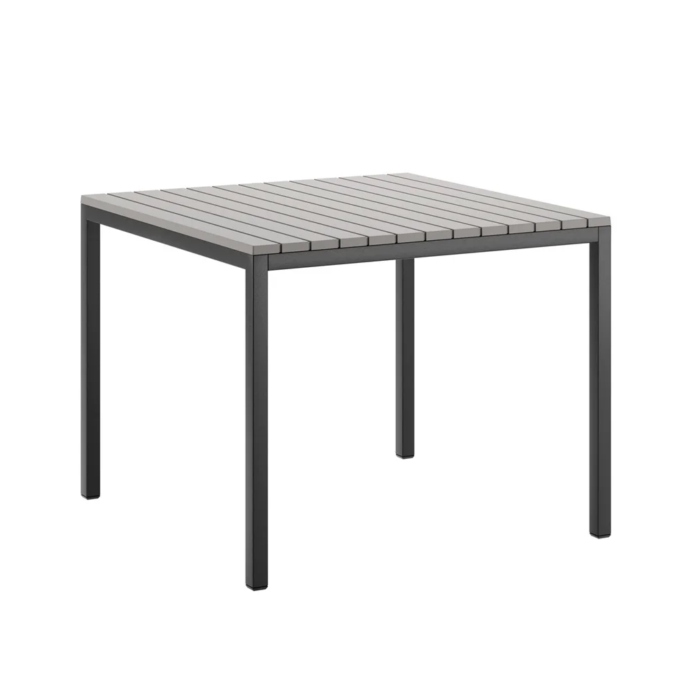 Modern Outdoor Garden Patio Dining Table 135-270cm Extendable Aluminum slat Table Top Restaurant Dining Table