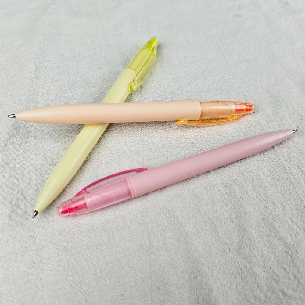 YF PEN New Style Double Tip Highlighter and Ballpoint Pen Custom Logo