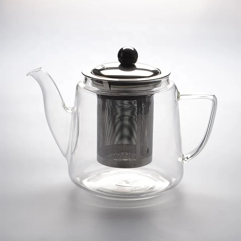wholesale  heat resistant high quality borosilicate glass reusable teapot glass