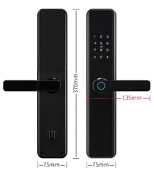 Tuya Smart Fingerprint Door Lock Bluetooth Wifi APP Security Intelligent Lock Biometric Electronic Door Lock