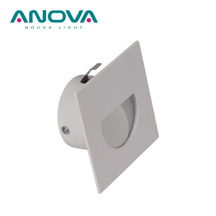 Modern corner cabinet stair downlight recessed mini driver 1w fixed square pir sensor led Step light