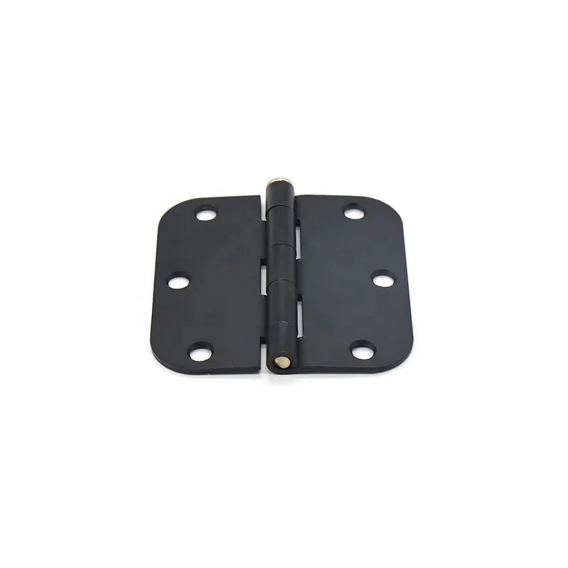 Low Price Markdown Sale Door Hardware 3.5 Inch Iron Kitchen Cabinet Hinge Black Round Corner Door Hinge