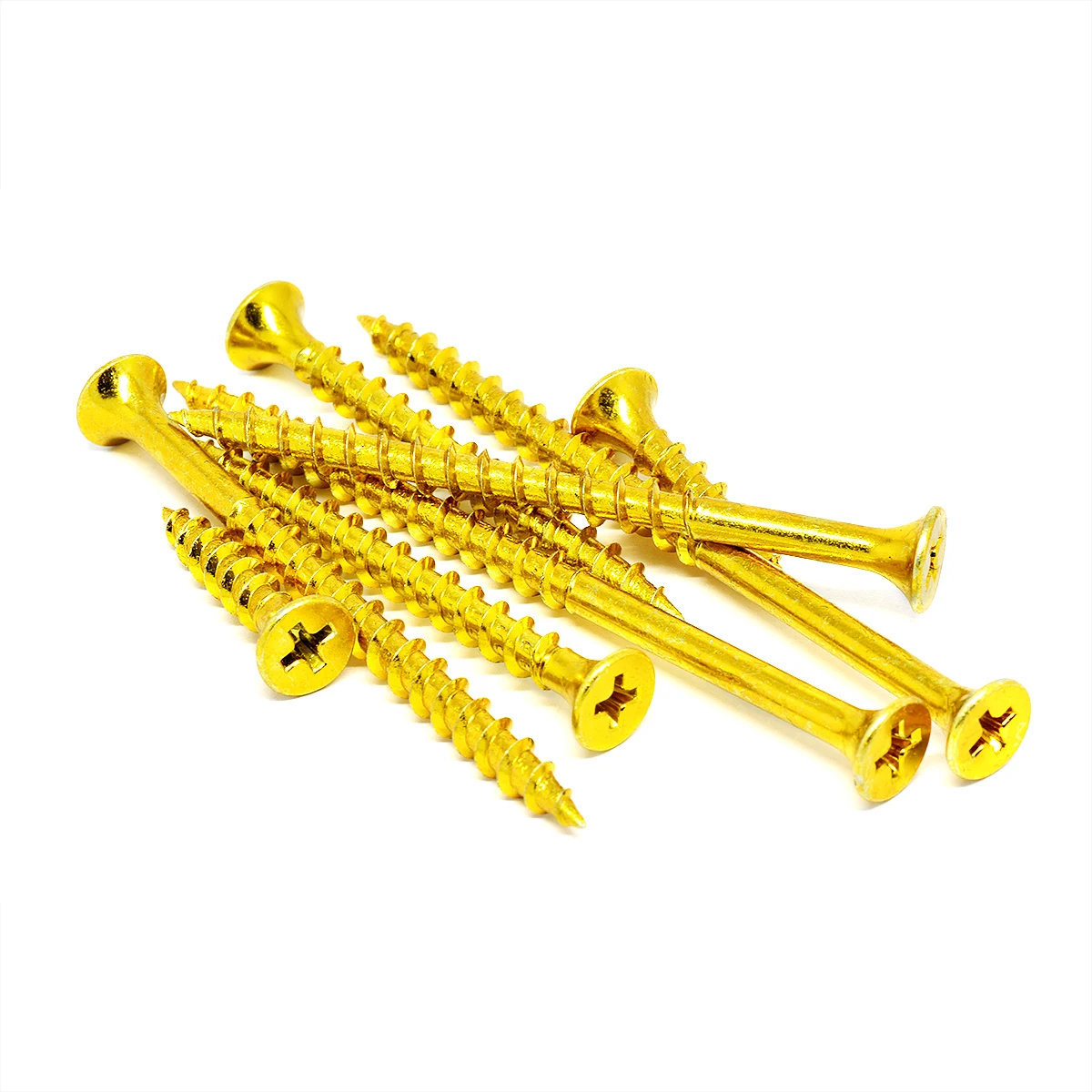 Yellow Zinc Plated Cross Recessed Countersunk Head Particle Board Self-tapping Wood Screw Hardware Screw