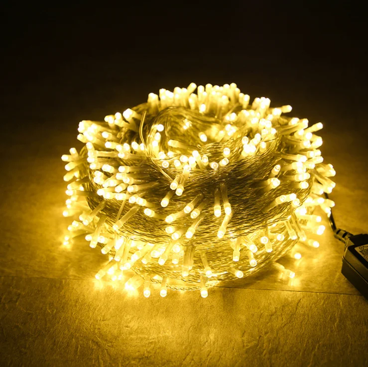 10 м, 20 м, 50 м, 100 м, теплый белый домашний декор, светодиодная занавеска diwali, светодиодное украшение