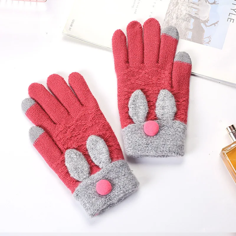 touch screen winter gloves high quality knitted winter warm glove touch screen winter gloves for promotional gifts