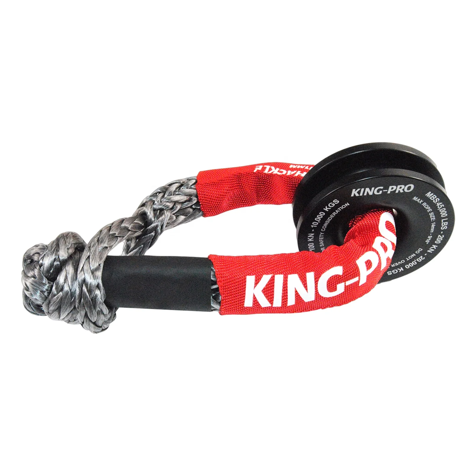 Monster4wd Recovery Gear Soft Shackle 35,000lbs Breaking Strength with Snatch Ring 45,000lbs use for Kenetic Rope