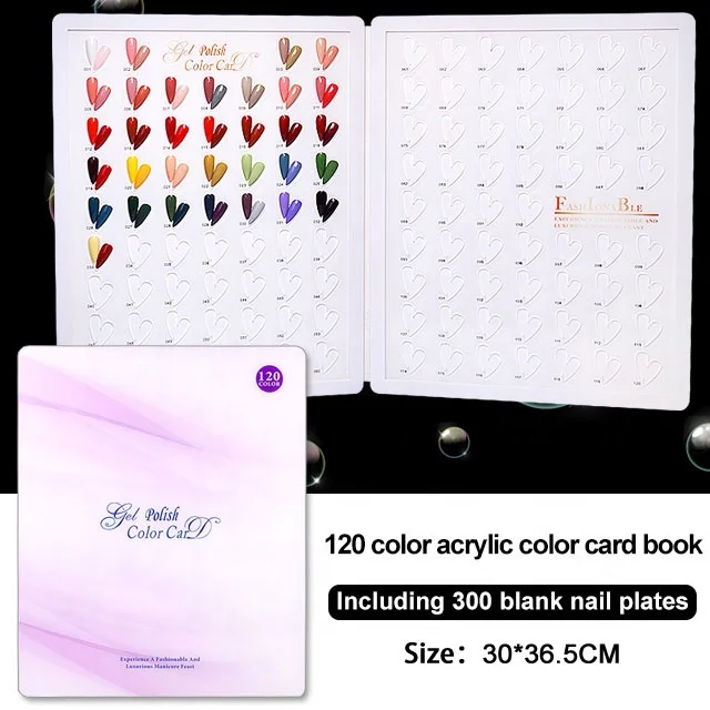 Hot 528 Color Acrylic Display Sample Book for Nail Art Professional DIY Color Card Display High Quality Gel Material Packed Box