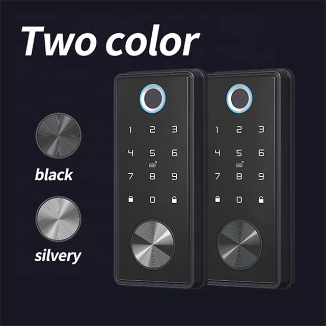 TUYA Aluminium Alloy Fingerprint Door Lock Touch Screen Digital Keypad / App / Card Smart Door Lock