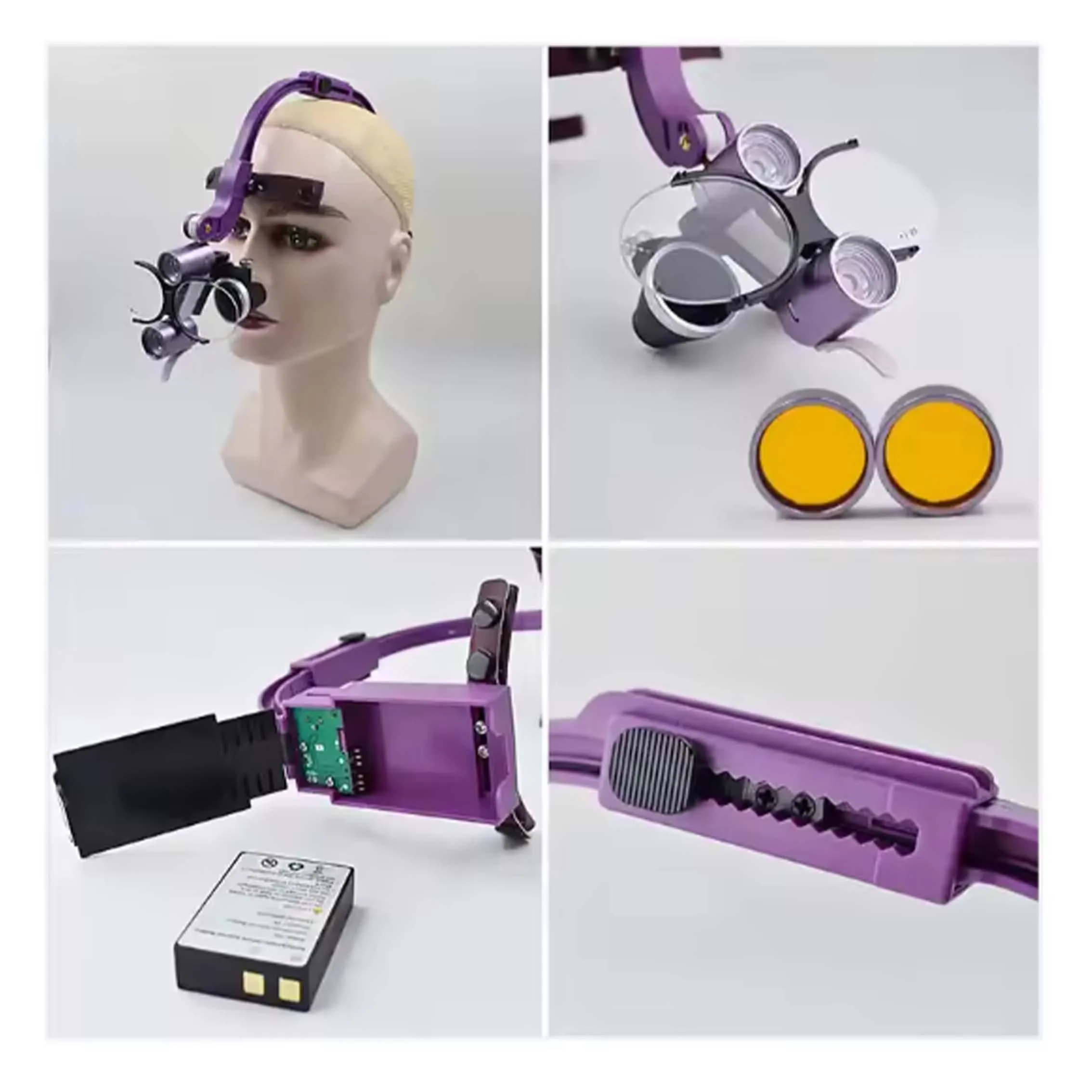 Meite Medical 2.5x 3.5x Magnification Binocular Dental Loupe Surgery Surgical Magnifier With Headlight Led Light Loupe Lamp