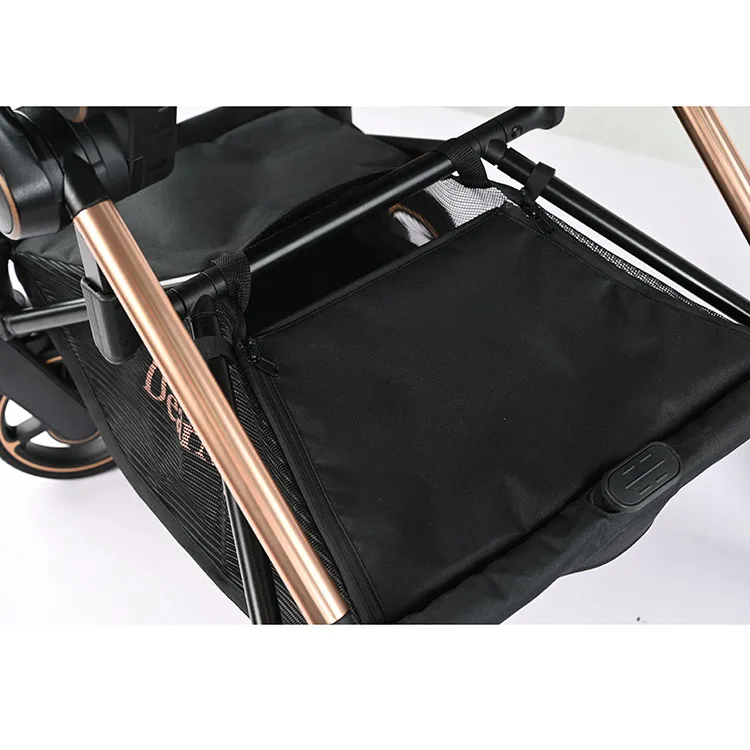 Foldable Infant Stroller, Folding Baby Pushchair, Baby Stroller with Height Adjustable Reversible Seat