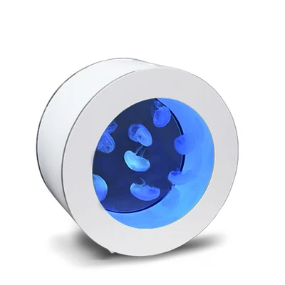 380*204mm Circular Colorful Waterproof LED Light Acrylic Jellyfish Tank Aquarium With Remote Control  And Chiller