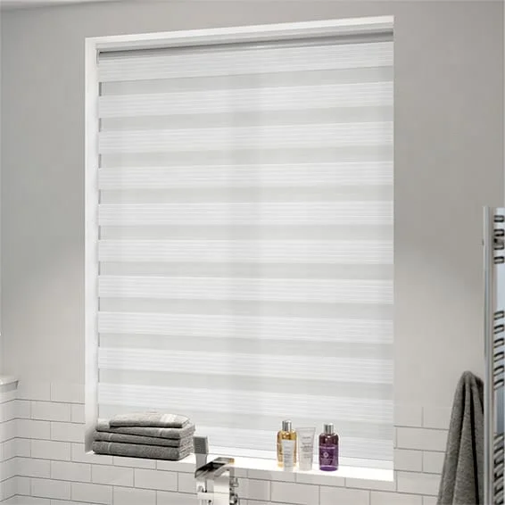 Customize Smart Motorized Shades Blackout Curtain Fabric Day Night Zebra Roller Blind Window For Home Office
