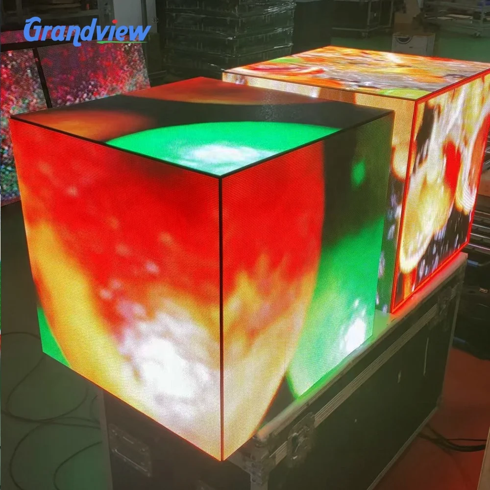 full color Outdoor Led Magic Cube Display Indoor And Outdoor Led Cubic Screen Commercial Advertising Led Cube Display Screen