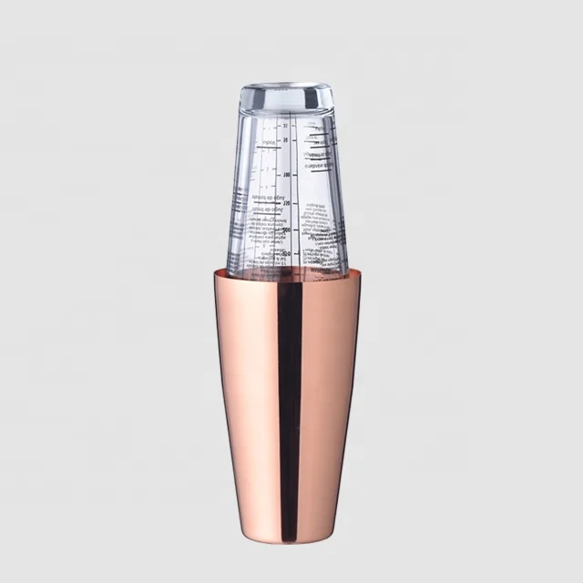 
Factory Direct 800ml rose gold stainless steel copper barware boston shaker bar shakers cocktail shakers from india  (62034840779)