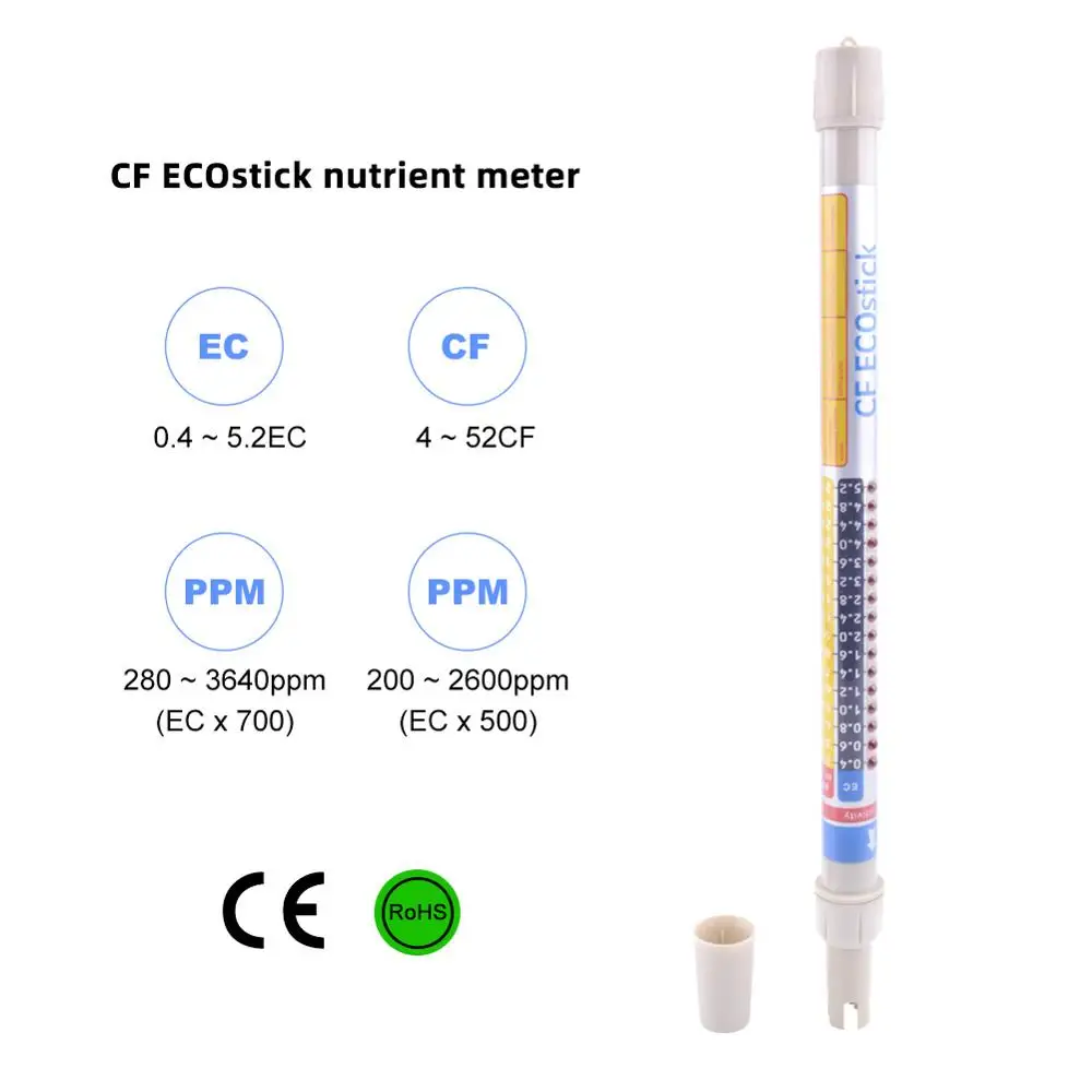 New Automatic Switch CE / ppm / CF Water Quality Meter Pen Horticulture Test CE Nutrient Meter Nightstick