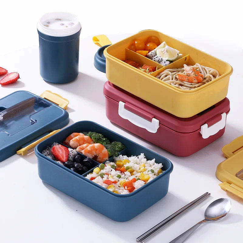 portable wheat straw eco-friendly bento lunch box for kids school  microwave safe food storage container lunch box