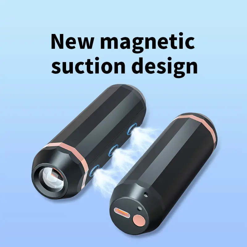 Rechargeable Hand Warmer Power Banks Cylinder Outdoor Hand Warmer Power Bank with Emergency Flashlight