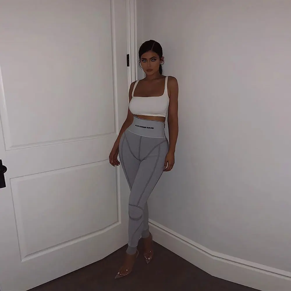 
8493 Sexy Women Solid Strappy Tanks Vest Crop Top Summer Sleeveless Slash Neck Tanks Beach Women Sports Tank Tops 