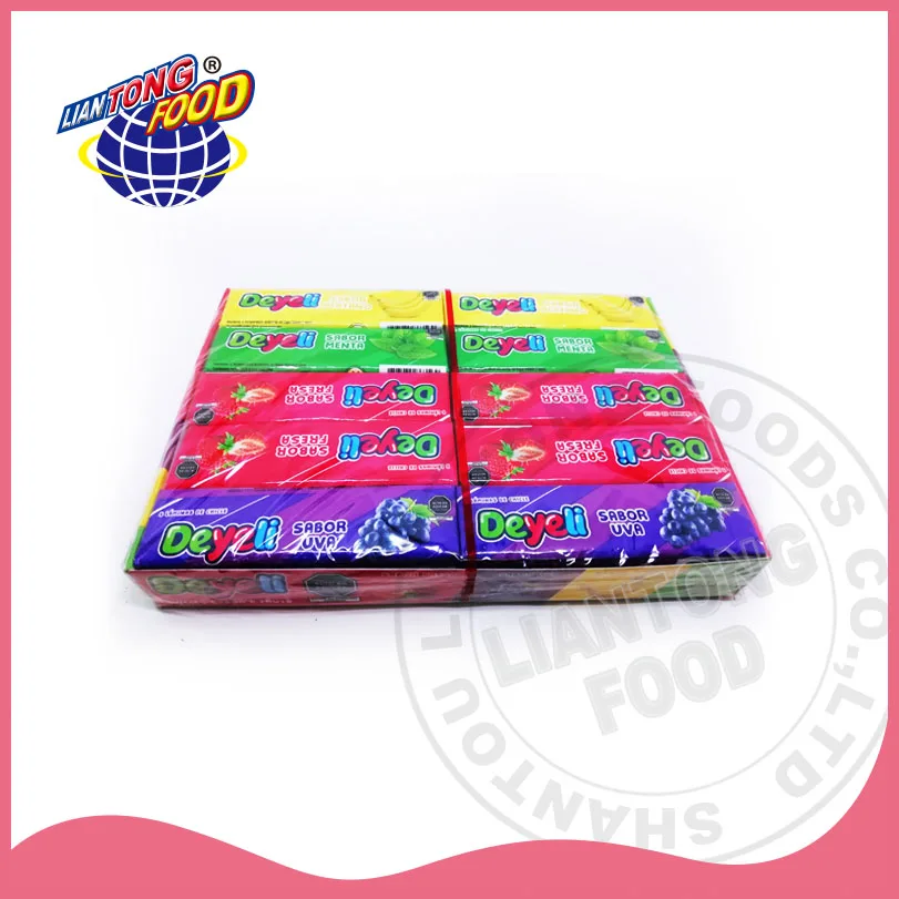 Factory Wholesale Bubble Gum Colorful Fruity Sweet Chewing Gum Box Vivident Chewing Gum