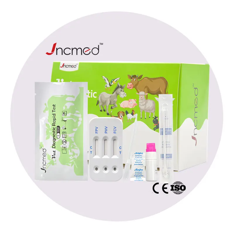 Pet Diagnostics Vet Rapid Test Feline Parvovirus Herpesvirus Calicivirus Ab FPV FHV FCV Ab Test Kit
