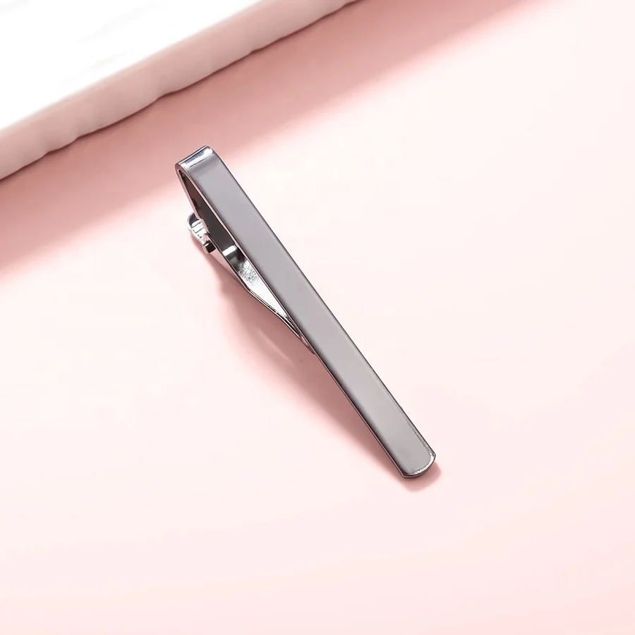 Cheap and best sale Individually packaged simple and elegant gold tie pin tie bars brass blank tie clips
