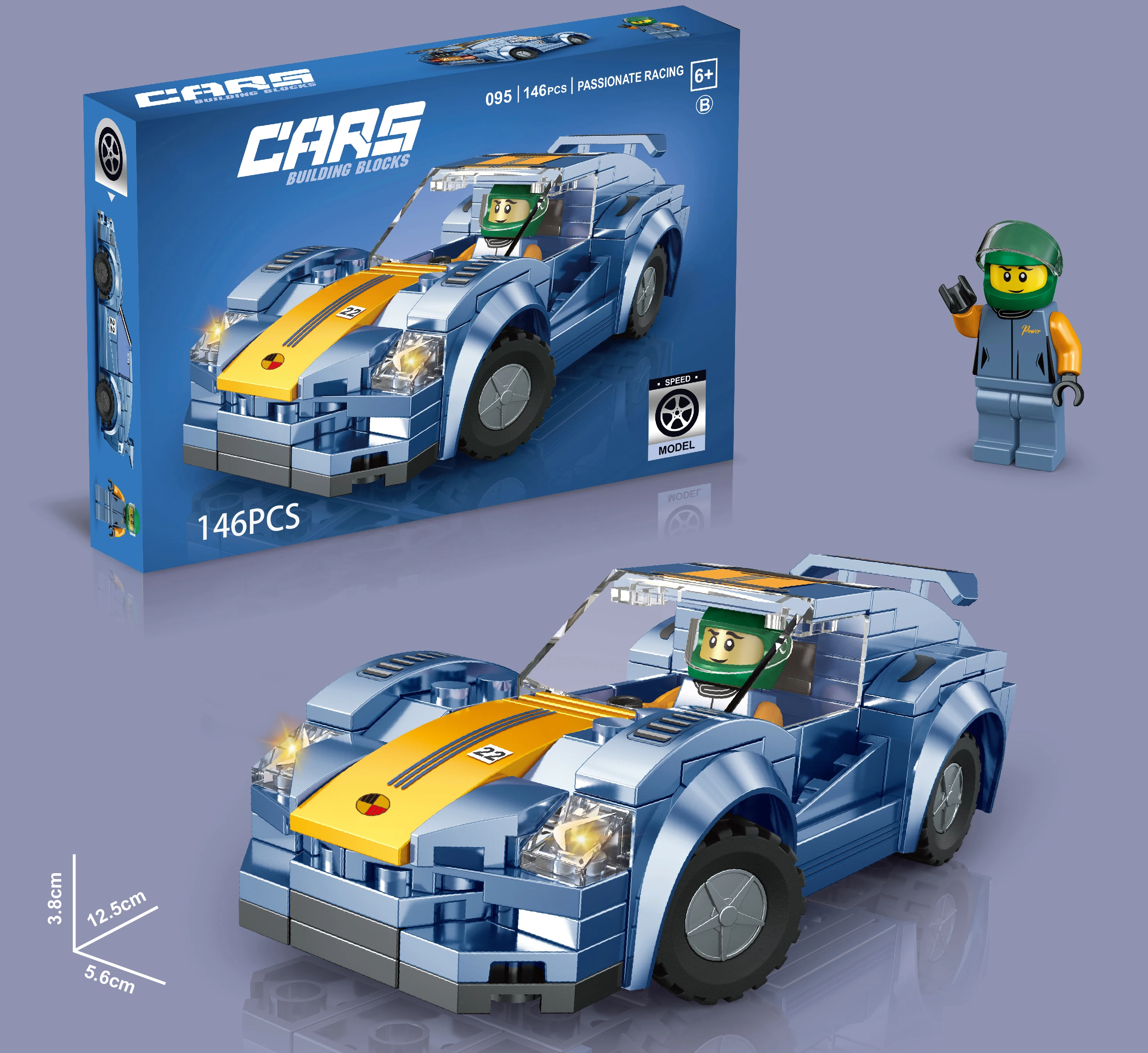 Model Toy Building Blocks Compatible With legoing DIY block building car educational toy car