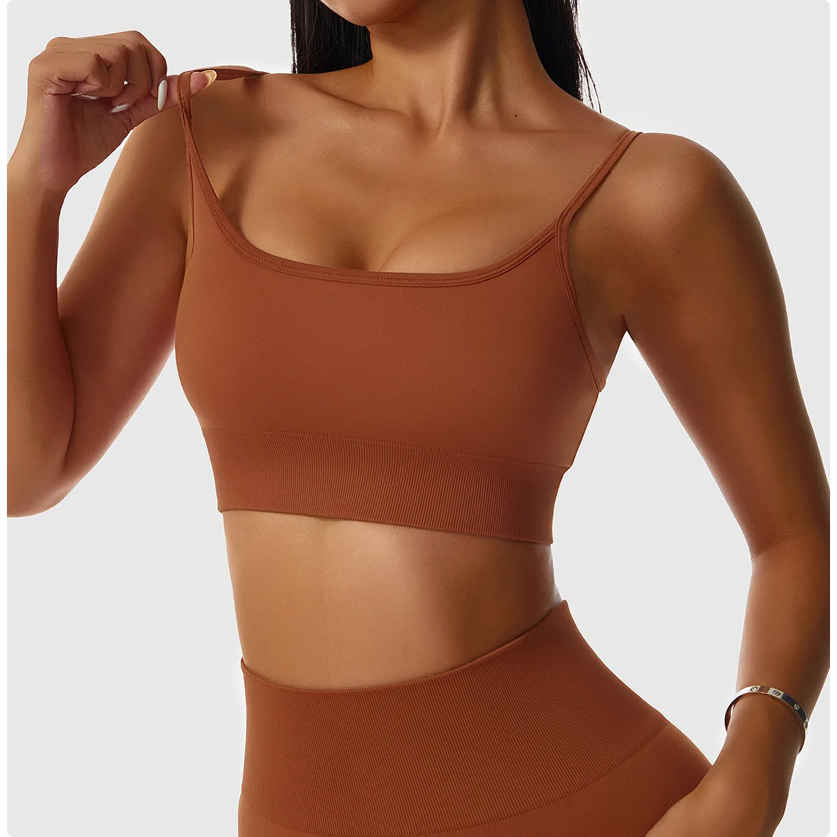 Seamless Women Sport Suit Gym Yoga Set Workout Clothes Fitness Crop Top and Scrunch Butt Leggings Yoga Set Clothing Express