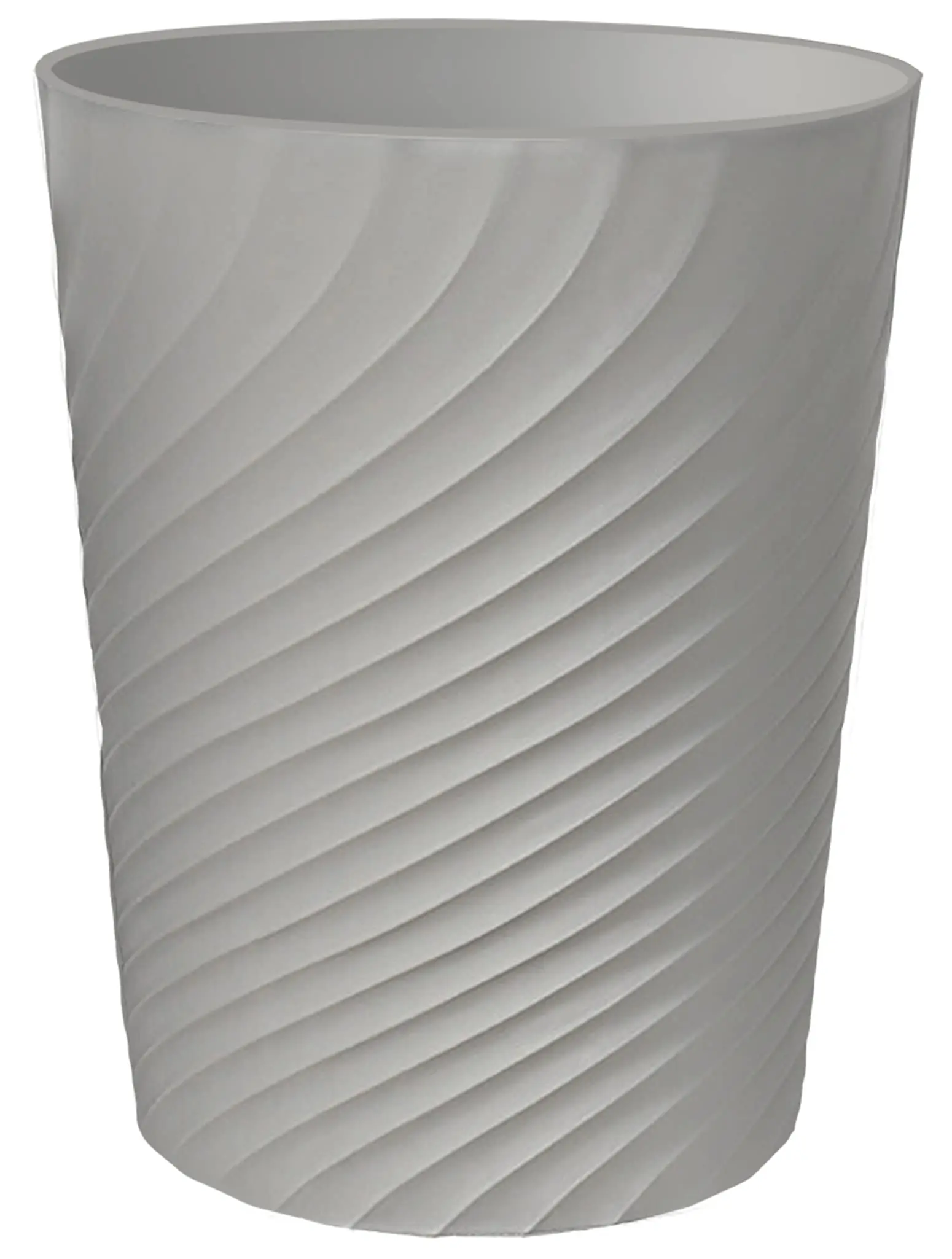 Grey  Small Trash Can Wastebasket Recycling Bin Slim Profile for Compact Spaces Bathroom, Office, Bedroom, Kitchen